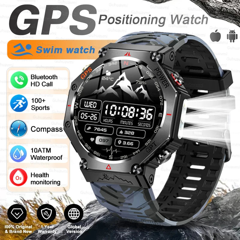 TacVertex T-Rex 3 Ultra Militär-GPS-Smartwatch