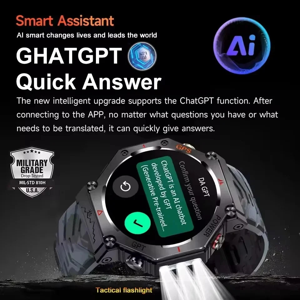 TacVertex T-Rex 3 Ultra Militär-GPS-Smartwatch