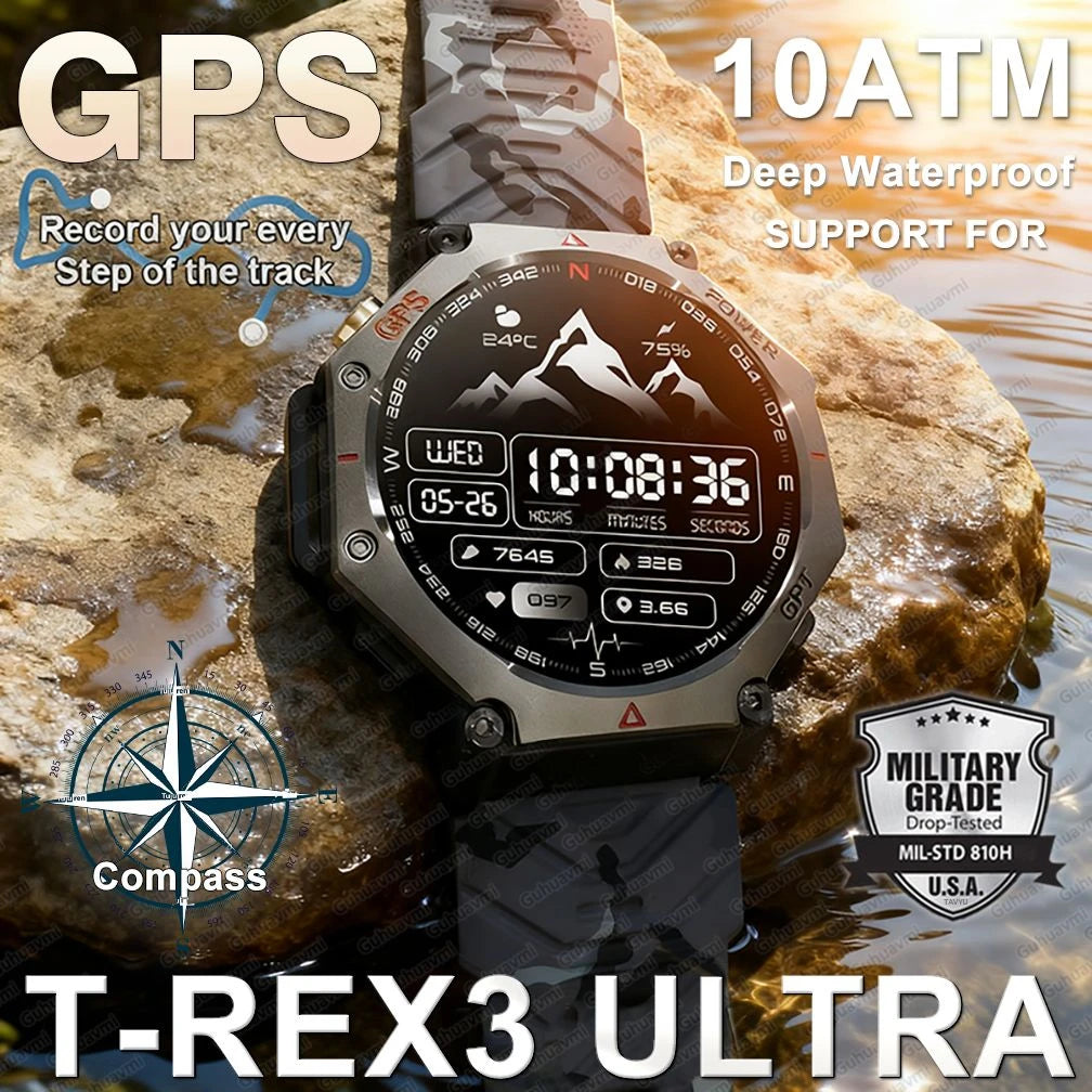 TacVertex T-Rex 3 Ultra Militär-GPS-Smartwatch