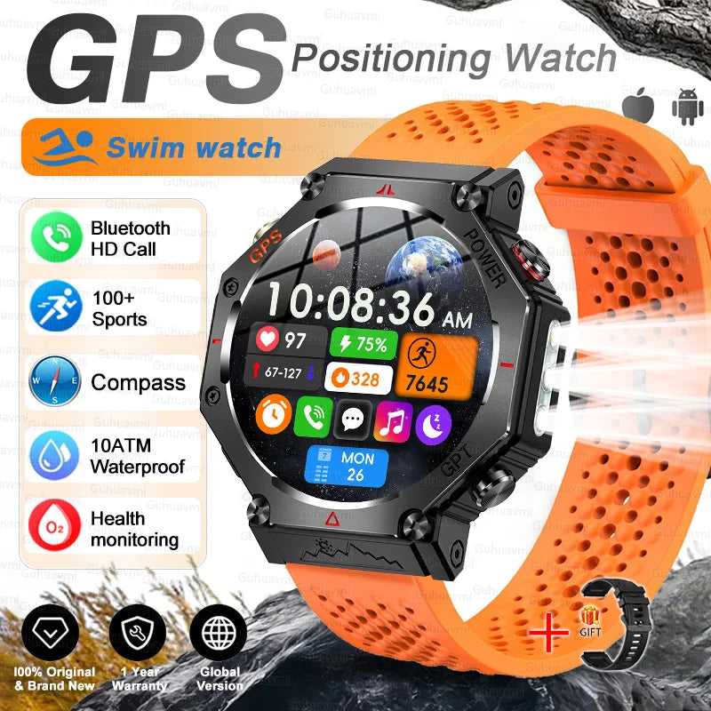 TacVertex T-Rex 3 Ultra Militär-GPS-Smartwatch