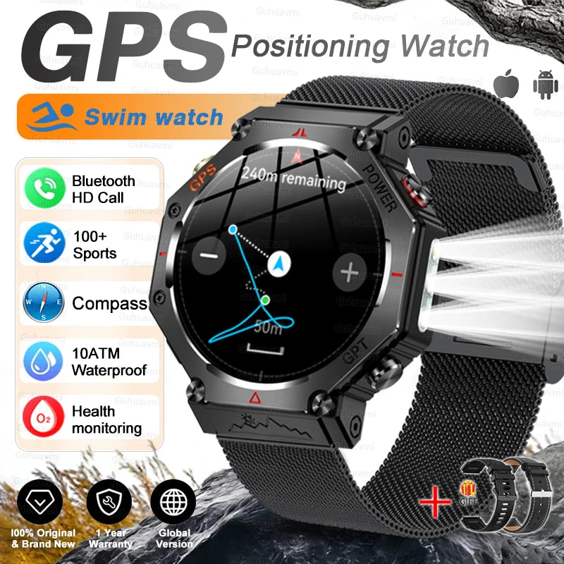 TacVertex T-Rex 3 Ultra Militär-GPS-Smartwatch