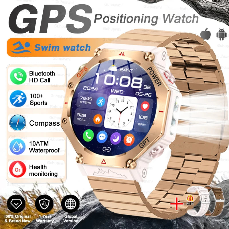 TacVertex T-Rex 3 Ultra Militär-GPS-Smartwatch