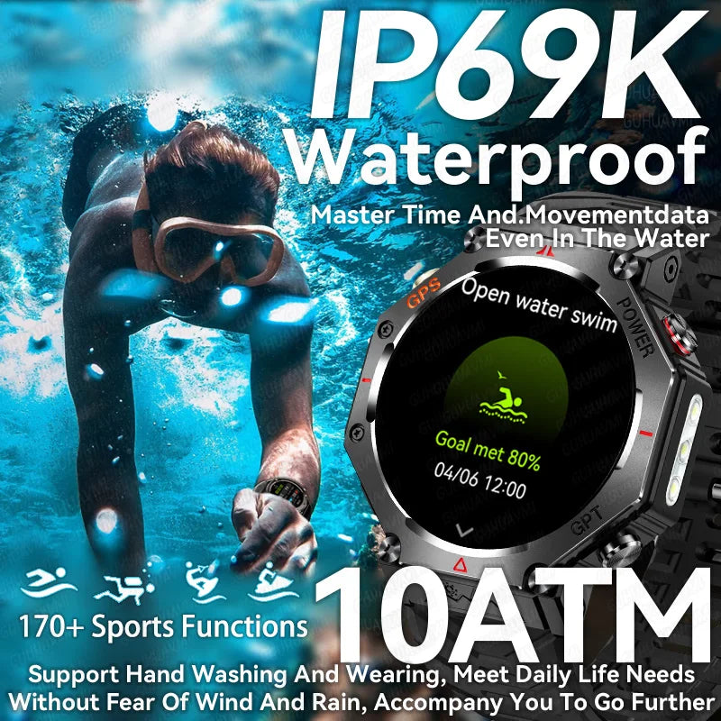 TacVertex T-Rex 3 Ultra Militär-GPS-Smartwatch