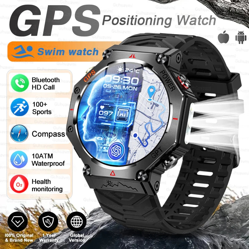 TacVertex T-Rex 3 Ultra Militär-GPS-Smartwatch